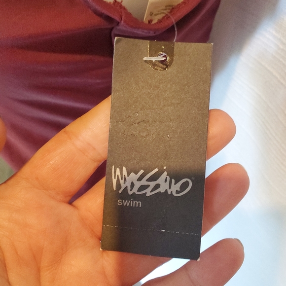 NWT Mossimo sz S Wine Bathing Suit - Picture 4 of 6